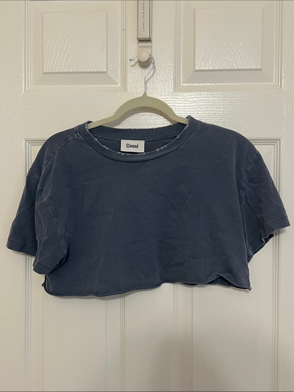 Elwood Women's Navy Crop Tee
